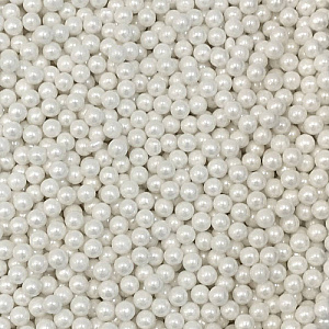 Сахарный жемчуг, белый, 4 мм, 50 г